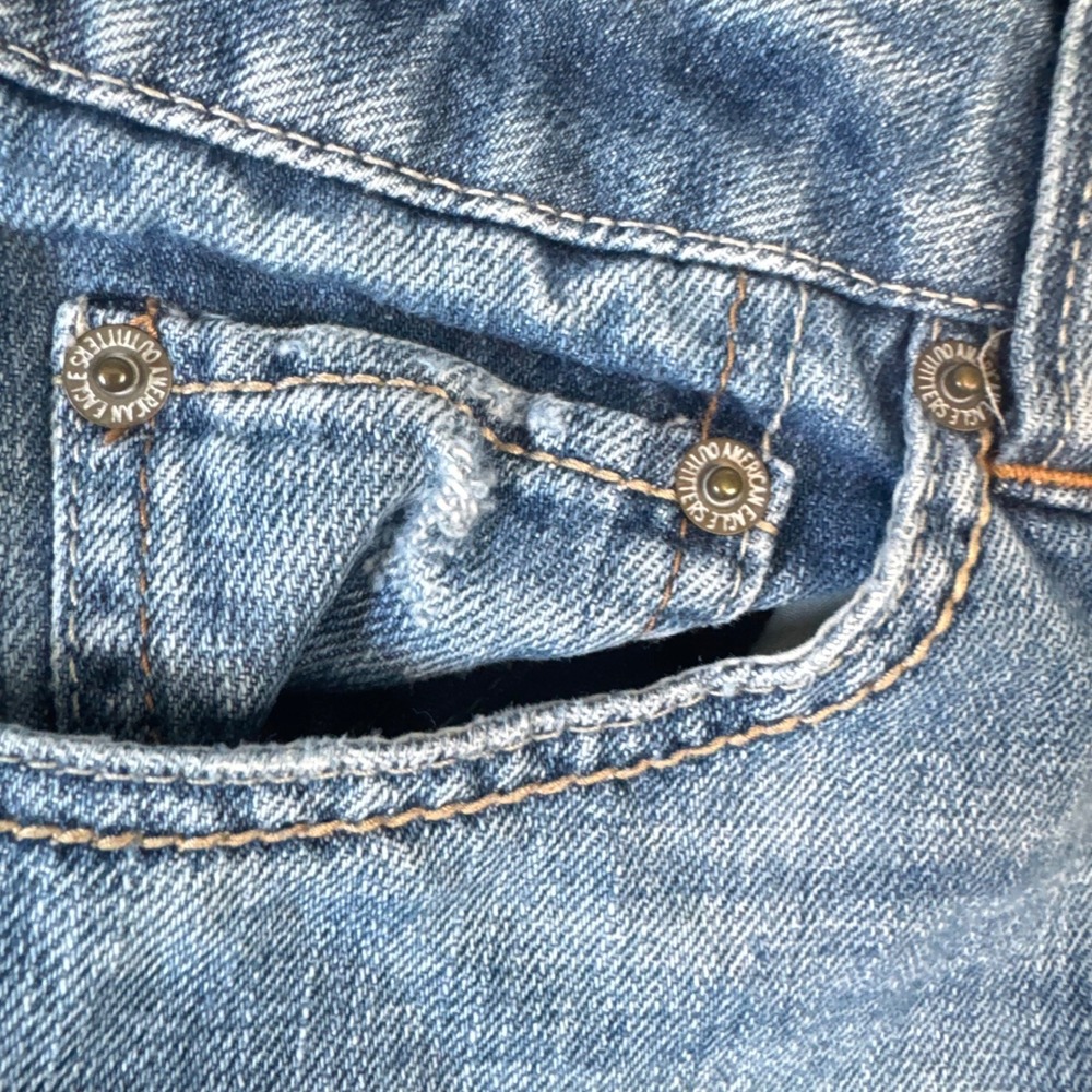 American Eagle Womens Blue Low Rise Flare Leg Denim Jeans Size 4 Regular - Picture 10 of 13